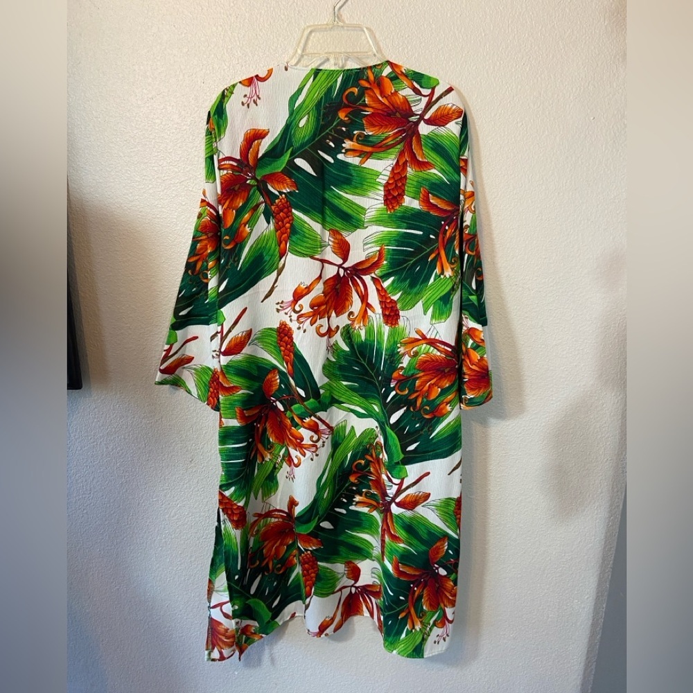 Slinky Brand Tropical Kimono Cover Up Size Small - Picture 7 of 7